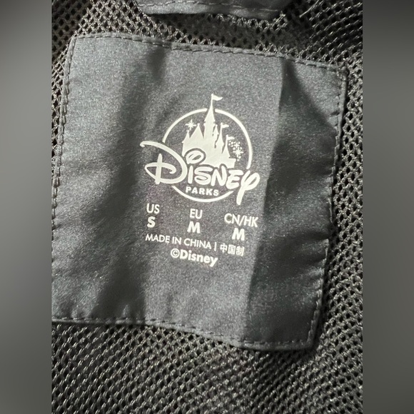 Disney Mickey Mouse Rain lightweight Jacket windbreaker black size small - Picture 3 of 8